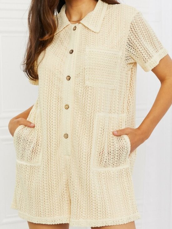 heyson Pants - NWT HEYSON Ready For The Day Crochet Romper